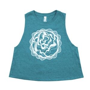 NEW Lettuce Head Women’s Crop Top Blue Size Small